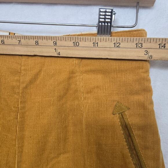 Renny Womens Vtg 90s Y2K Equestrian High Waist Corduroy Leather Riding Pants 8 - Picture 9 of 12